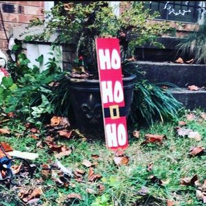 Hand painted wood Christmas decor